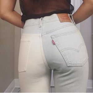 Levi 501 two toned skinny